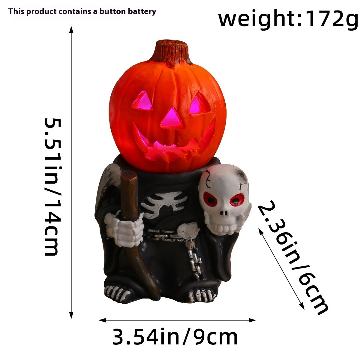 Halloween LED Light Pumpkin Knight Desktop Decoration