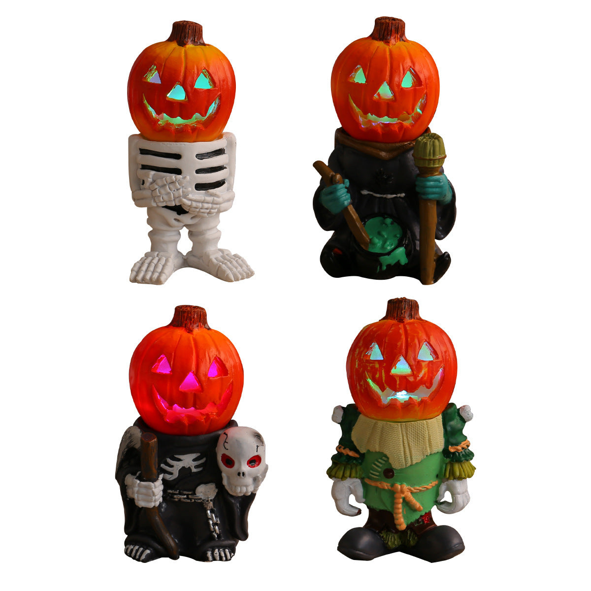 Halloween LED Light Pumpkin Knight Desktop Decoration