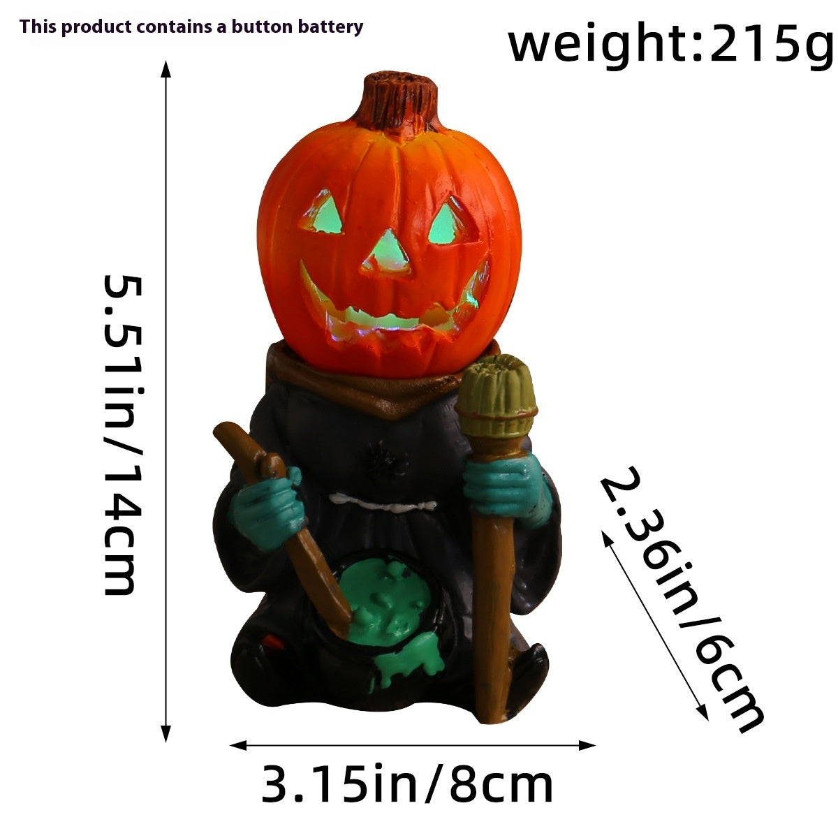 Halloween LED Light Pumpkin Knight Desktop Decoration