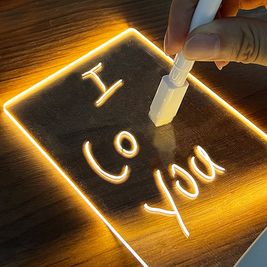 Creative Led Light USB Message Board Holiday Light With Pen Gift For love one, Decoration Lamp