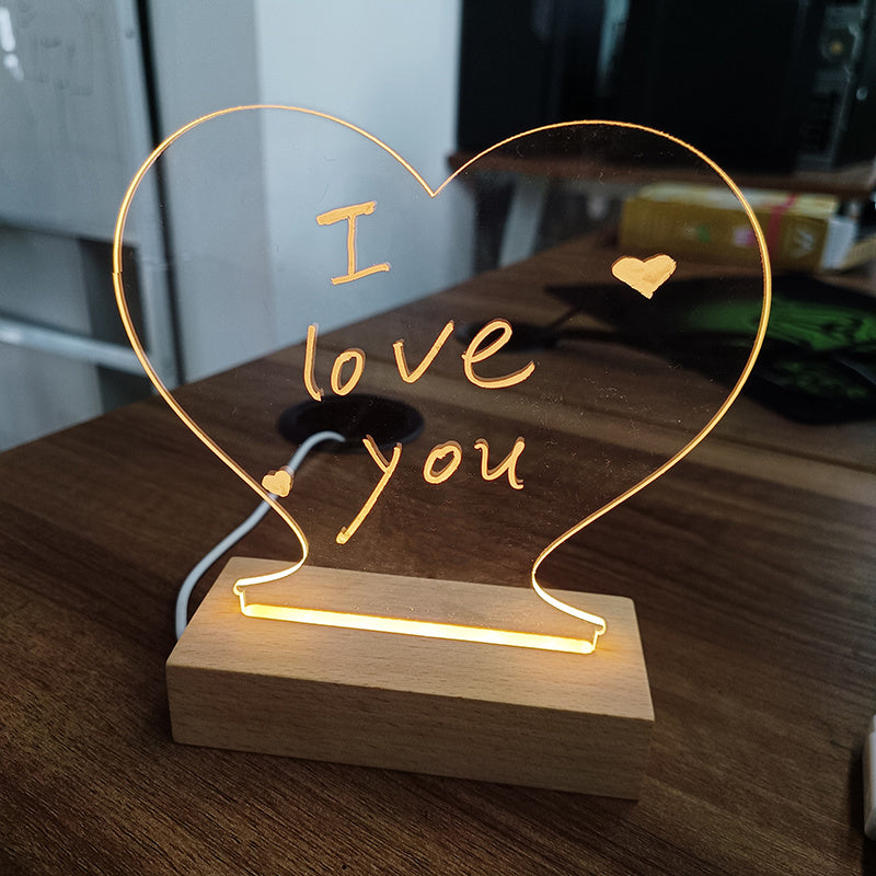 Creative Led Light USB Message Board Holiday Light With Pen Gift For love one, Decoration Lamp